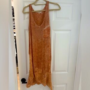 Women's Sleeveless Orange Dress